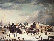 Francis Guy Winter Scene in Brooklyn oil painting reproduction